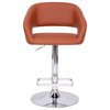 Flash Furniture Cognac Vinyl Adjustable Height Barstool CH-122070-BR-GG